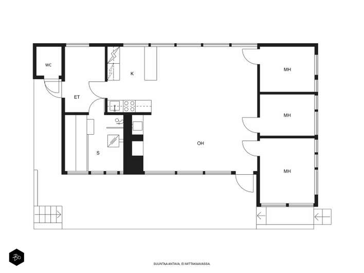 Loma-asunto, Oh/k/rt, 2-3mh, ph, s, wc, terassi + kesäkeittiö ja vierasmökki, 65 m², Kymentaka / Hiidensaari - Näkymä 2