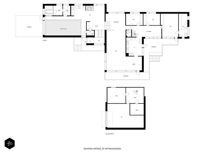 Omakotitalo, 4h, k, rh, kh, s, allash, khh, 3wc, takkah, TV-huone, var, autotalli, terassit, 178,5/360,5 m², Kakskerta - Näkymä 2