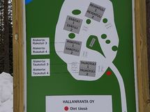 Hallanranta opastekyltti 