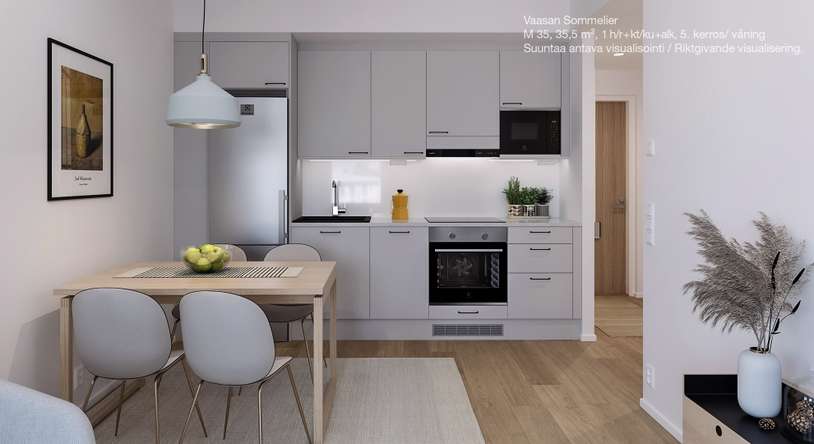 Kerrostalo, 1h+kt+alk, 35,5 m², Klemettilä – pohled 3