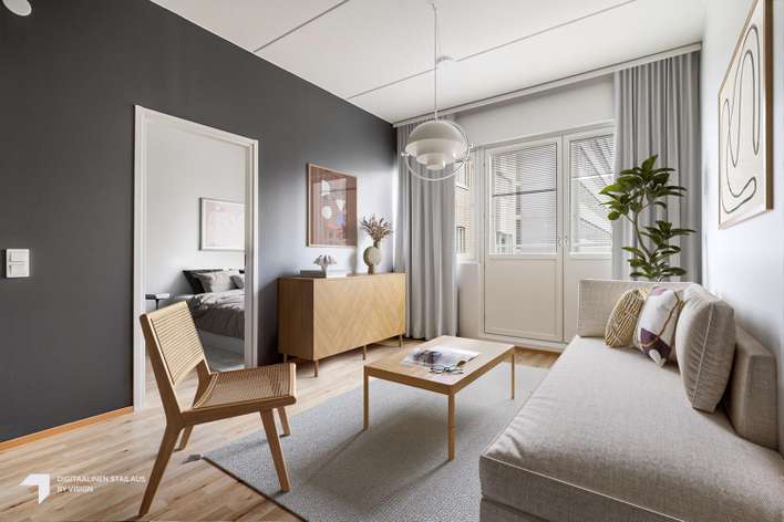 Kerrostalo, 2H+K, 41 m², Keskusta - Näkymä 3