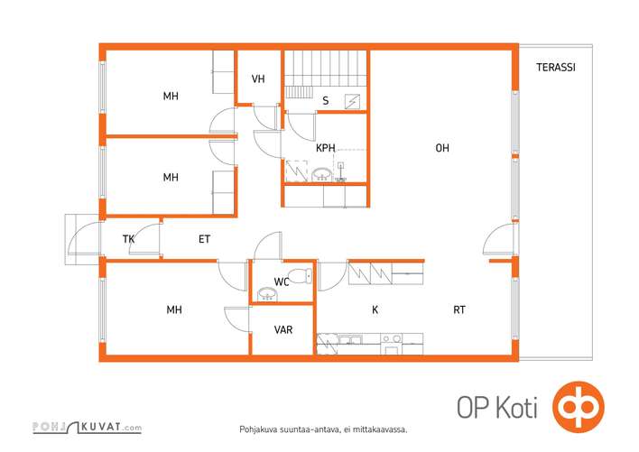 Rivitalo, 4h+k+kph/s+wc+vh+terassi, 98 m², Annala - Näkymä 2