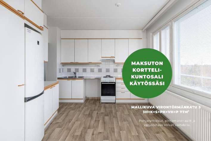 Kerrostalo, 3h+kt+s, 65 m², Tesoma, Tampere