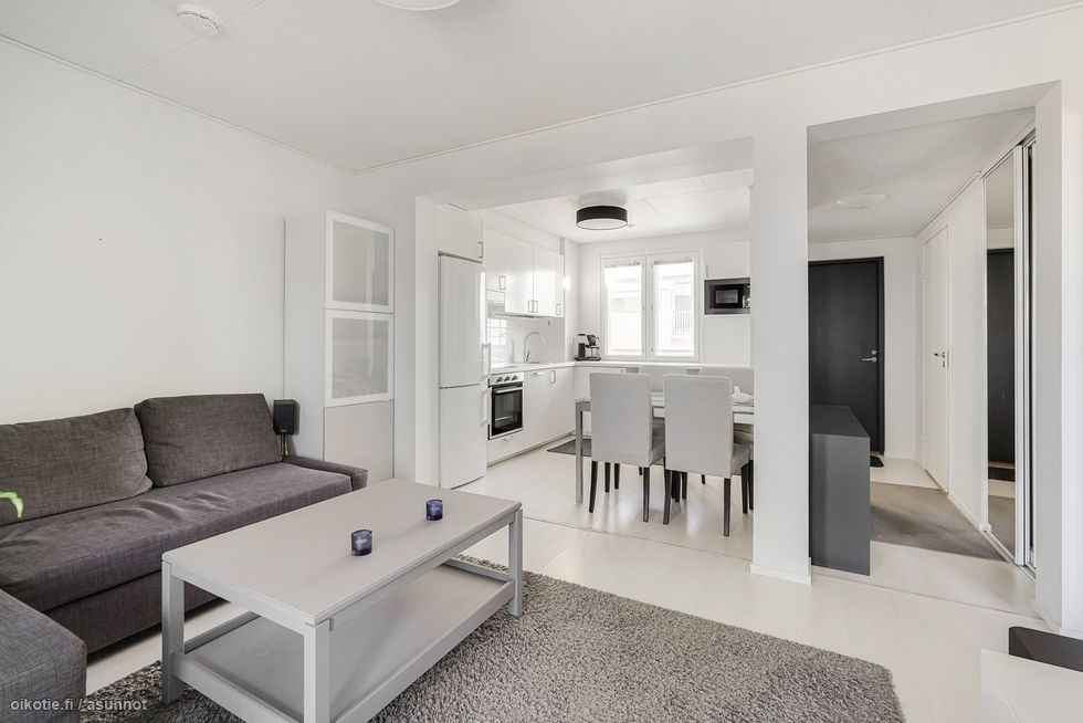 Olohuone ja keittiö