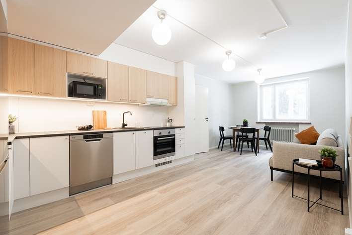 Kerrostalo, 2h + avokeittiö + mh + vh + kph, 56 m², Hyrylä