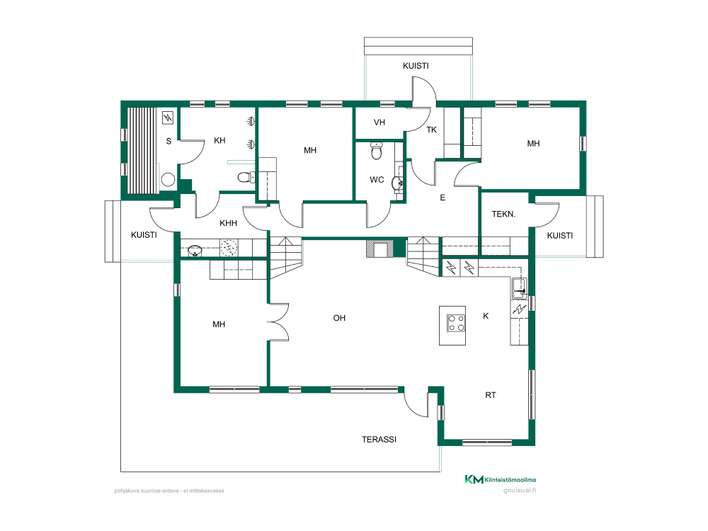 Omakotitalo, 3mh,oh,k,kph,s,2xwc,khh, 126 m², Lieviö - Näkymä 2