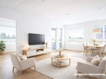 Digistailattu ja -kalustettu, jolloin mittasuhteet voivat vääristyä.