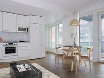 Virtuaalistailattu oleskelu- ja ruokailutila