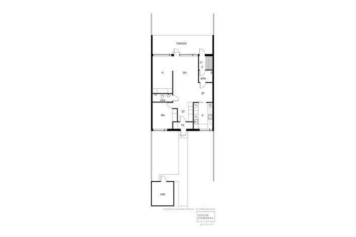 Rivitalo, 3h+k+kph+s, 80 m², Lippajärvi – pohled 2