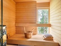 Vastapäätä ei ole taloja kiva maisema saunan ikkunasta