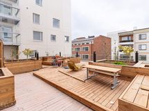 Yhteiskäytössä oleva kattoterassi