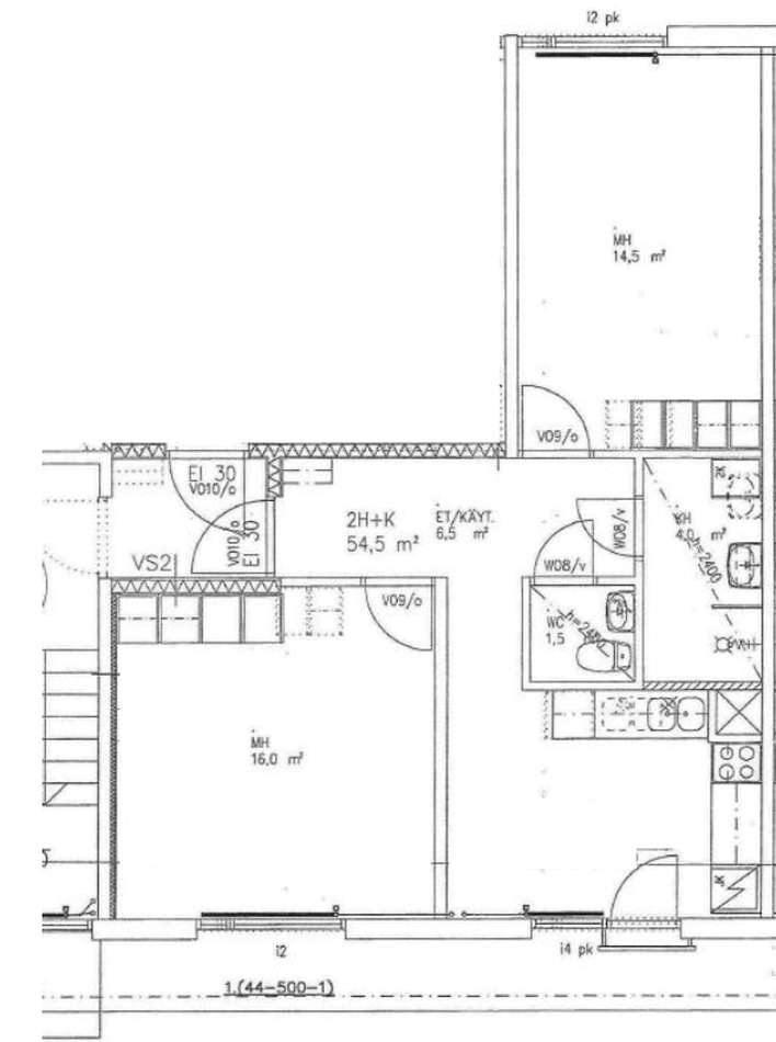 Kerrostalo, 2h + k, 54,5 m², Tuulikallio - Näkymä 4