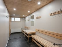 Taloyhtiön saunaosaston pukuhuone