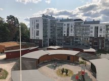 Parvekenäkymät sisäpihalle