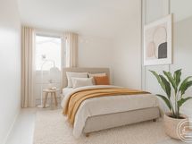 Virtuaalisesti sisustettu makuuhuone