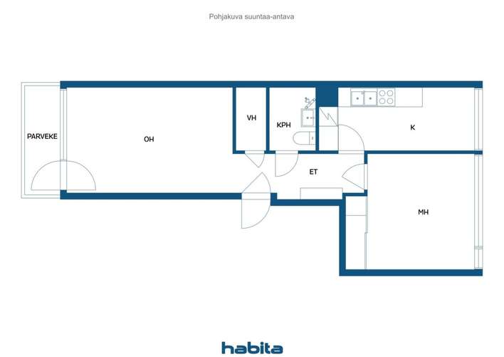 Kerrostalo, Porvoo KT vuokralle 2h, k, kph/wc, vh, 54 m², Porvoo - Näkymä 2