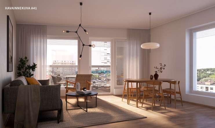 Kerrostalo, 2h+kt, 45,5 m², Suuppa, Pirkkala