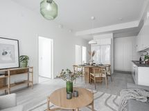 Valokuva vastaavankokoisesta asunnosta A3