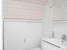 Alakerran erillinen wc.