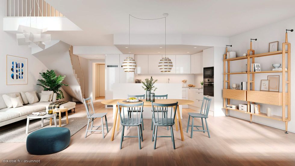 Visualisointi Renatan kodista B 37, 5h+kt+s, 119,5 m²