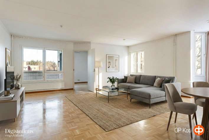 Kerrostalo, 2h+k+s+lasitettu parveke (YJ 2h+k+s), 71 m², Vallikallio