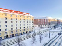 Näkymät ovat Mechelininkadun suuntaan itään