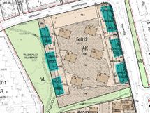 Korostettuna tontit, jotka on kaupattu