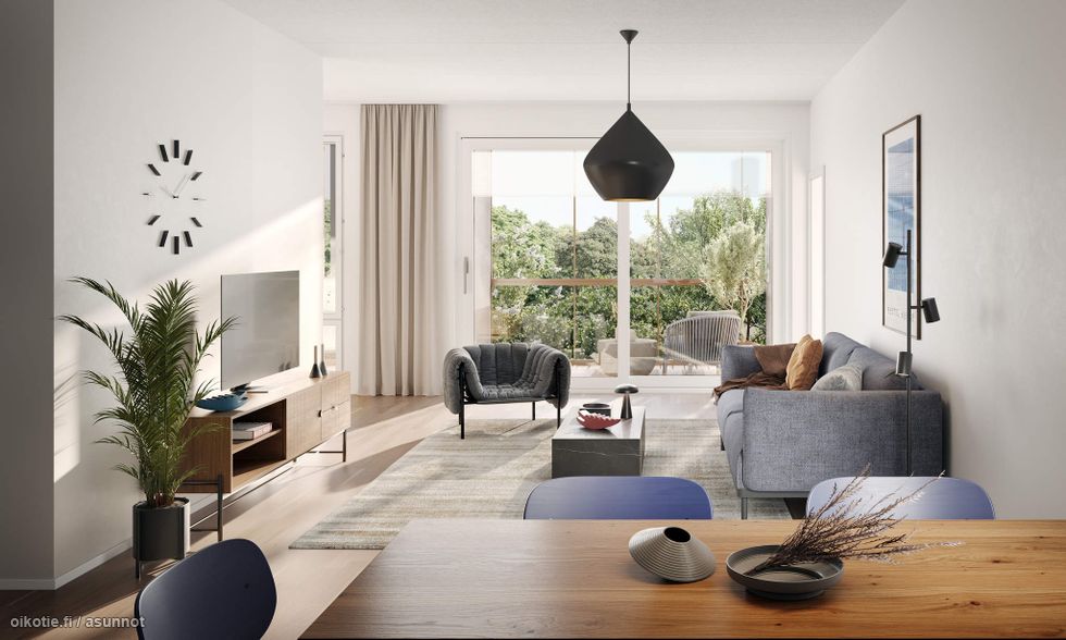 Visualisointikuva kodista C 12 1. krs (4h+k+s, 92 m²)