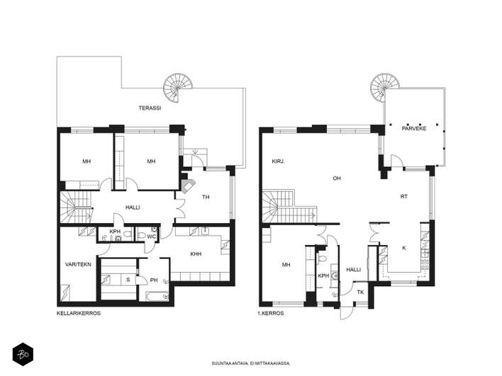 Paritalo, 5-6h, k, khh, var.h, kph x 3, s, autotalli, 235 m², Nuottaniemi - Näkymä 2