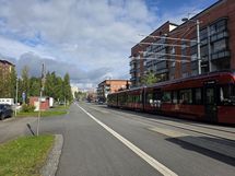 Ratikka reitin varrella.