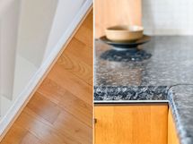 Materiaalit: lattia, keittiötaso
