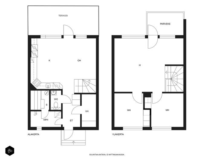 Rivitalo, 3-4h, avok, kph/s, vh, et (yj:n mukaan 4h+k+sauna), 83 m², Räntämäki - Widok 3