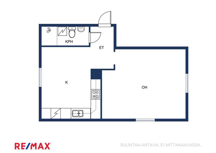 Kerrostalo, 1h+k+wc, 40,4 m², Mustamännistö - Näkymä 2