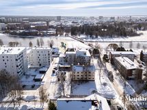 Ilmakuva Oulujoelle päin jossa hienosti näkyy patosillat.