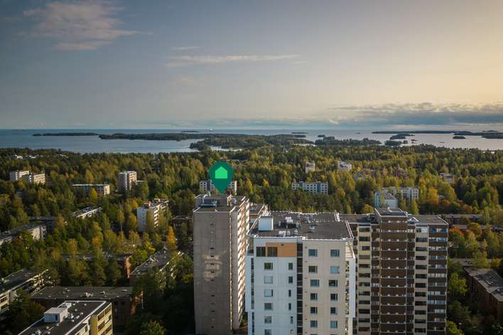 Kerrostalo, MERINÄKÖALAT 14. krs | 3h, k, kph ja las. parveke, 77 m², Matinkylä, Espoo