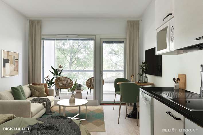 Kerrostalo, 1H+KT+PARVEKE, 21 m², Annala, Tampere