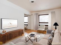 Olohuone on valoisa kokonaisuus