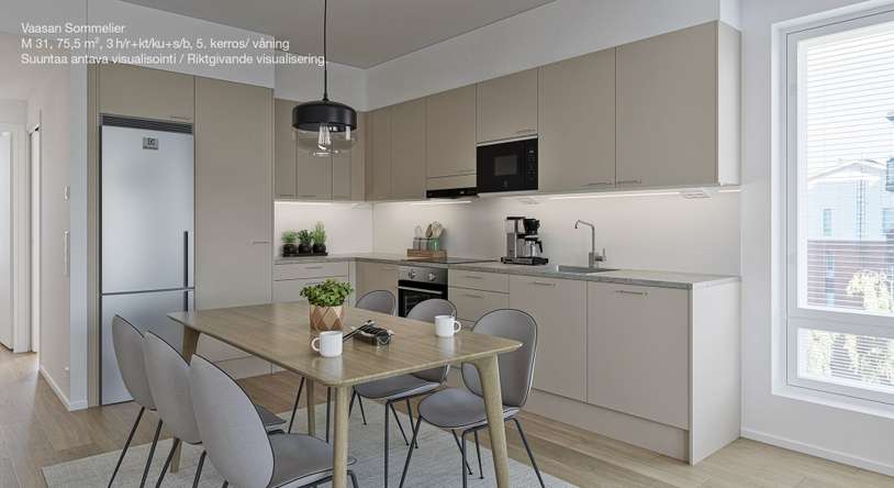 Kerrostalo, 3h+kt+s, 75,5 m², Klemettilä – pohled 4