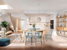 Visualisointi Renatan kodista B 37, 5h+kt+s, 119,5 m²