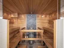 Taloyhtiön sauna.