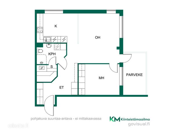 Kerrostalo – Raisio, Venhe, Kerttula - Näkymä 3