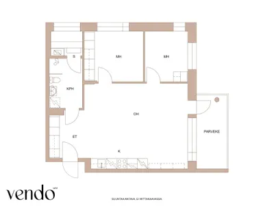 Kerrostalo, 3h+kt+s, 65 m², Tuomarila - View 2