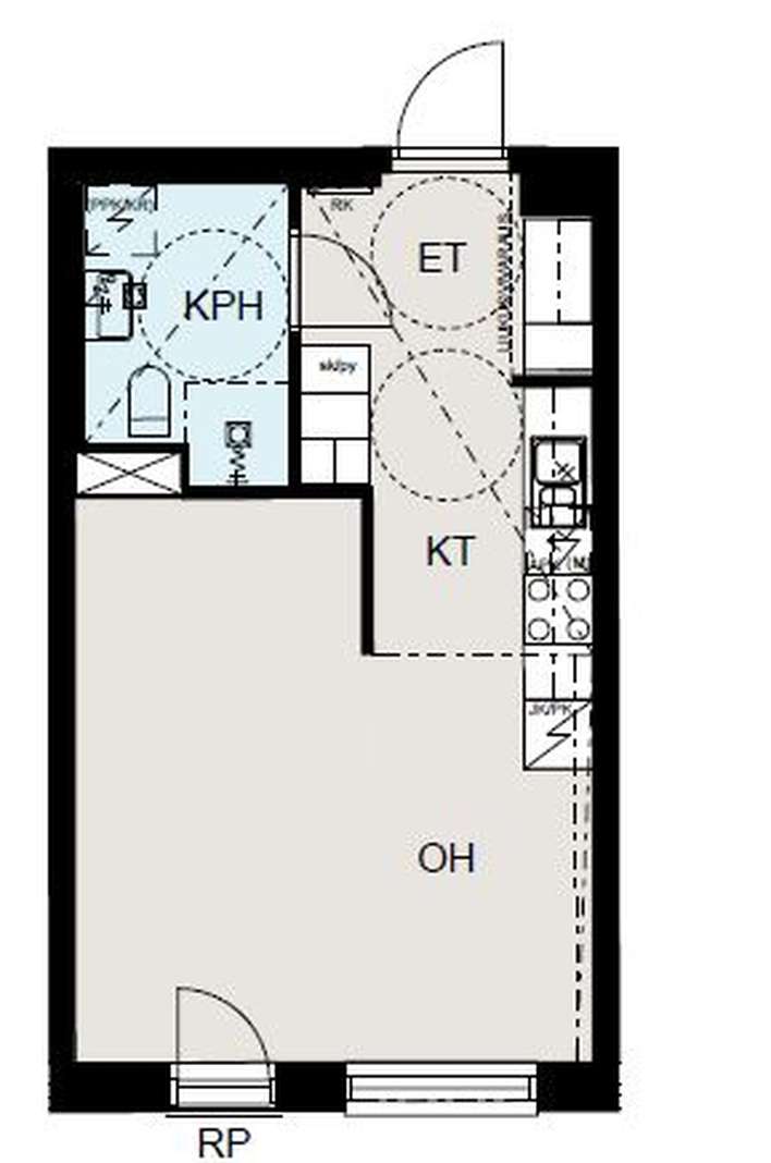 Kerrostalo, 1h+kt, 34 m², Pitäjänmäki - Näkymä 3
