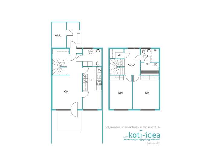 Rivitalo, 3k+k+s, 82,5 m², Uus-Lavola – pohled 2