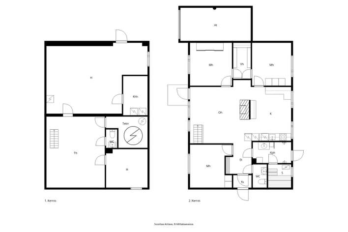 Omakotitalo, 3-4mh, oh, k, kph, s, 2wc, vh, harrastetila, työtila, khh, autotalli, varasto , 115/220 m², Puistola - Näkymä 2