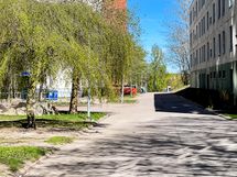 Talon tontin kupeessa on leveä ulkoilureitti, ja ympäristössä on lisää reittejä ulkoiluun.