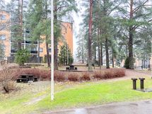 Yhtiön rauhaisa sisäpiha.