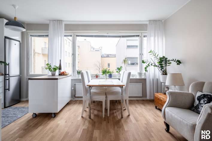 Kerrostalo, 2h+avok+kph+parveke, 45,5 m², Punavuori, Helsinki