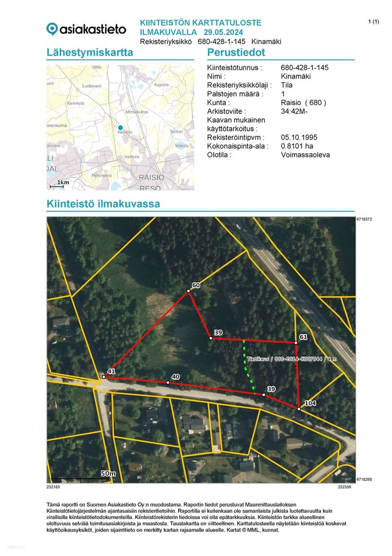 8 101 m² Somersojantie 6, 21220 Raisio Omakotitalotontti myynnissä ...