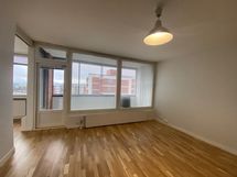 Olohuone ja lasitettu parveke